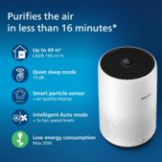 Picture of Series 800 Compact Air Purifier, Real Time Air Quality Feedback, up to 48 m², 190 m³/h CADR, Anti-Allergen