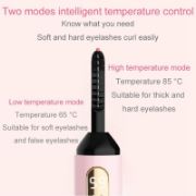 Picture of 2 in 1 Electric Lash Curler Portable Mini USB Charging Lightweight Heated Eyelash Plastic Curler