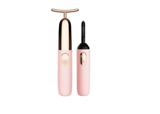 Picture of 2 in 1 Electric Lash Curler Portable Mini USB Charging Lightweight Heated Eyelash Plastic Curler