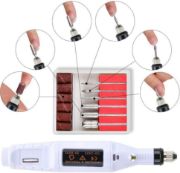 Picture of Electric Nail Files Manicure Set Electric Acrylic Nail Gel Polish Remover Pedicure Kit with 50pcs Sand Rings