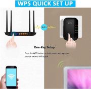 Picture of 2024 Newest WiFi Extender, WiFi Booster, WiFi Repeater Covers Up to 3000 Sq.ft and 45 Devices, Home Wireless Signal Booster (Black)