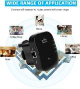 Picture of 2024 Newest WiFi Extender, WiFi Booster, WiFi Repeater Covers Up to 3000 Sq.ft and 45 Devices, Home Wireless Signal Booster (Black)