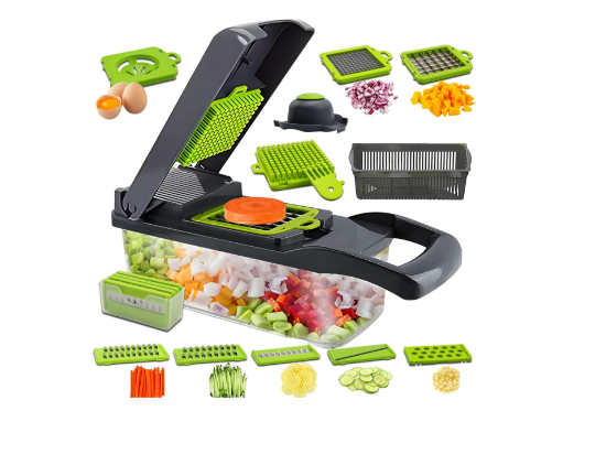 Picture of 14 in 1 Vegetable Chopper, Onion Chopper Veg Dicer Slicer Kitchen Mandoline for Onion Carrot Potato