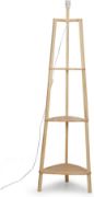 Picture of Wooden Floor Lamp 3 Tier Shelf Light Living Room Standard Storage Lighting