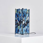 Picture of Traditional Table Lamp Butterfly Design Stained Glass Bedside Living Room Light