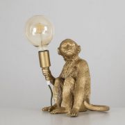 Picture of Animal Table Lamp Monkey Holding Bulb Living Room Bedside 32cm Tall Retro Light