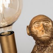 Picture of Animal Table Lamp Monkey Holding Bulb Living Room Bedside 32cm Tall Retro Light