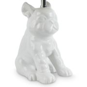 Picture of French Bulldog Table Lamp White Ceramic Modern Frenchie Design with LED Bulb