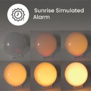 Picture of Smart Sunrise Alarm Clock with 2in1 Wireless Charging, RGBIC Sound Effects, and Ambient Lamp