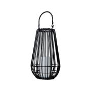 Picture of Black Vase-Shaped Basket Garden Lamp: Battery Operated Candle Light for Indoor, Outdoor 