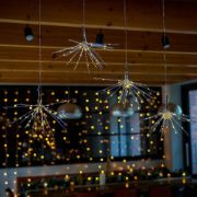 Picture of Set of 4 Battery Operated Christmas Tree Star Lights for Hanging on Windows or Walls - Xmas Decoration