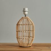 Picture of Natural Rattan Wicker Table Lamp Base for Bedside Reading Lounge Home Lighting