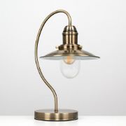 Picture of Traditional Table Lamp Antique Brass Bedside Living Room Reading Light LED Bulb