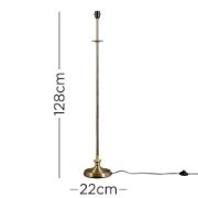 Picture of Tall Floor Lamp Base Traditional Metal Antique Brass Light Living Room Lighting