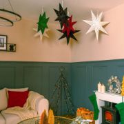 Picture of Large 60cm Velvet Star Christmas Light Plug In Shade Hanging Xmas Tree Lights