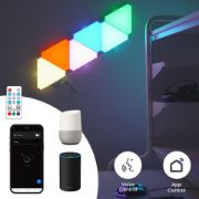 Picture of Smart RGBIC Triangle Light Kits App Control Music Sync Wall Panel Gaming Room