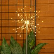 Picture of Outdoor Garden Paths: Set of 2 Solar-Powered Firework Stake Lights with Ground Spike