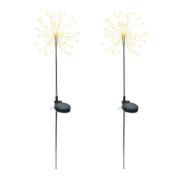 Picture of Outdoor Garden Paths: Set of 2 Solar-Powered Firework Stake Lights with Ground Spike