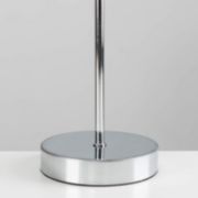 Picture of Table Lamp Modern Chrome Stem Standard Light Velvet Shade Lampshade LED Bulb