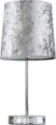 Picture of Table Lamp Modern Chrome Stem Standard Light Velvet Shade Lampshade LED Bulb