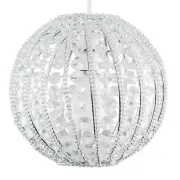 Picture of Round Ornate Lampshade Clear Acrylic Jewel Ceiling Light Shade Pendant Globe