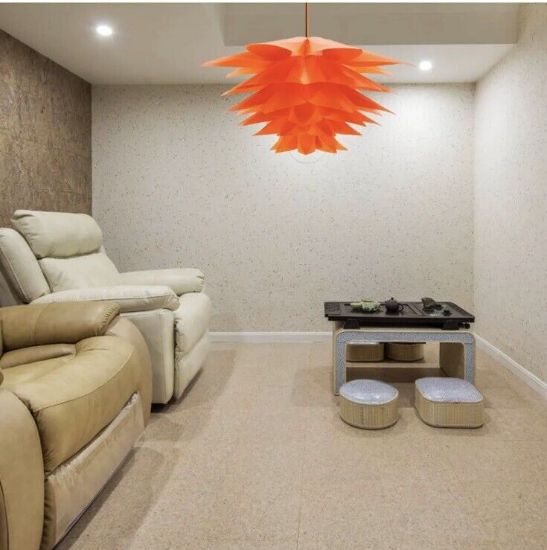 Picture of Modern DIY Orange Lotus Flower Ceiling Light Shade Pendant Lampshade Home Decor