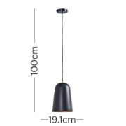 Picture of Industrial Black Hanging Ceiling Light Fixture LED Lounge Pendant Shade