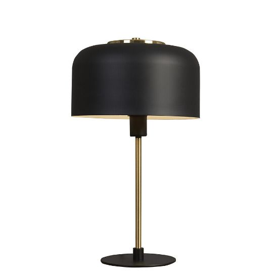 Picture of Large Industrial Bedside Table Lamp Base with Dome Shade and LED Light Bulb