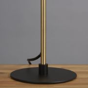 Picture of Large Industrial Bedside Table Lamp Base with Dome Shade and LED Light Bulb