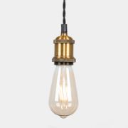 Picture of Hanging Black & Gold Ceiling Light Fixture Industrial Living Room Lighting