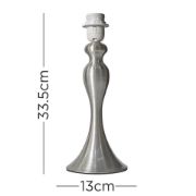 Picture of Brushed Chrome Tall Table Lamp Base Modern Living Room or Bedside Lighting