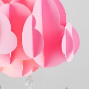 Picture of Pink Cloud Pendant Ceiling Light Shade: Easy Fit Lampshade for Bedroom or Nursery, with Jewel Accents