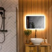 Picture of LED Bathroom Mirror with Anti-Fog Touch Control Vanity Light, IP44 Rated