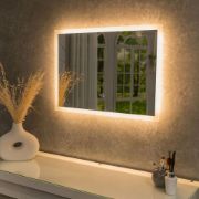 Picture of LED Bathroom Mirror with Anti-Fog Touch Control Vanity Light, IP44 Rated