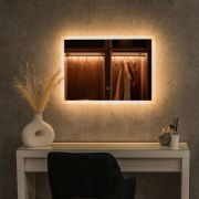 Picture of LED Bathroom Mirror with Anti-Fog Touch Control Vanity Light, IP44 Rated