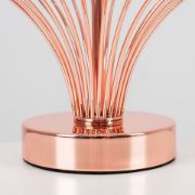 Picture of Modern Copper Table Lamp Base with Wire Diamond Design for Bedroom or Living Room 