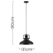 Picture of Modern Industrial Black Ceiling Light Shade for Stylish Living Room LED Lighting