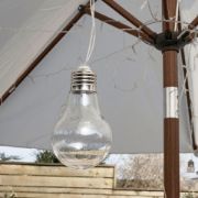 Picture of Garden Lighting with Battery-Powered Festoon Globe Lights for Outdoor Umbrellas