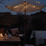 Picture of Garden Lighting with Battery-Powered Festoon Globe Lights for Outdoor Umbrellas