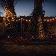 Picture of Garden Lighting with Battery-Powered Festoon Globe Lights for Outdoor Umbrellas