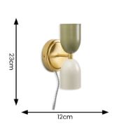 Picture of Khaki Cream Shades Gold Wall Sconce: Enhance Your Living Room or Bedroom 