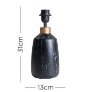 Picture of Marble Effect Table Lamp Base Copper Cap for Living Room Lounge Office Desk Light