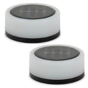 Picture of Set of 2 Decking Table Top Solar Lights with RGB Color Options for Garden Pathways