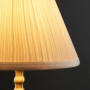 Picture of Traditional 36CM Tall Brass Touch Table Lamp with LED Dimmer Bulb and Pleated Shade