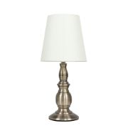 Picture of Classic 35CM Tall Antique Brass Touch Table Lamp with Elegant Tapered White Shade