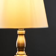 Picture of Classic 35CM Tall Antique Brass Touch Table Lamp with Elegant Tapered White Shade