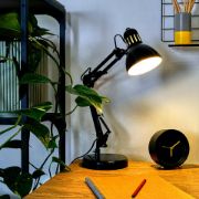 Picture of Versatile 35cm Tall Adjustable Reading Desk Lamp with Angled Table Spotlight and LED Bulb