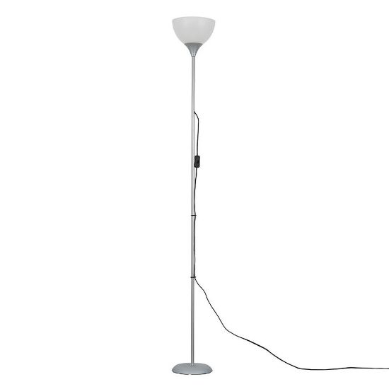 Picture of Tall Stem Metal Floor Lamp with LED Bulb Uplighter Standard Living Room