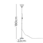 Picture of Tall Stem Metal Floor Lamp with LED Bulb Uplighter Standard Living Room