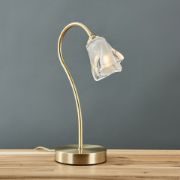 Picture of Antique Brass Dimmable Touch Table Lamp with LED Bulb - Perfect for Bedside, Lounge, and More